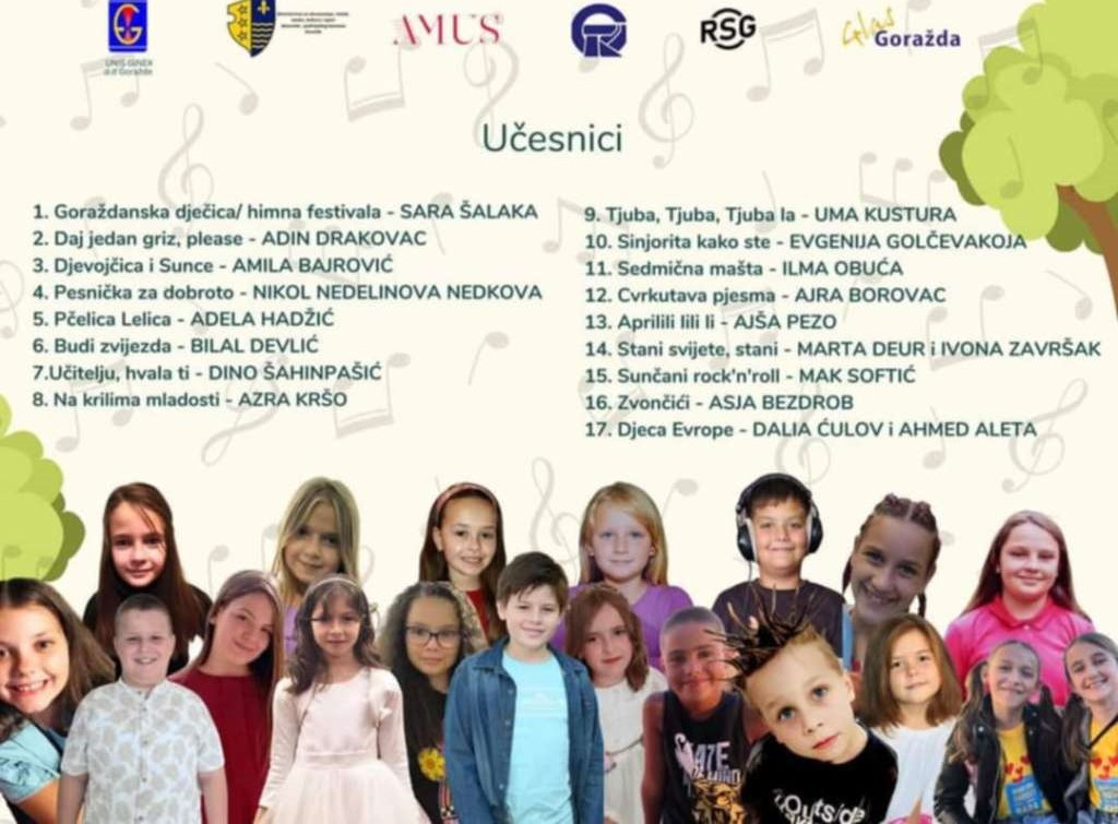 Internacionalni dječiji festival “Šta se pjesmom sanja”  9. novembra u Goraždu